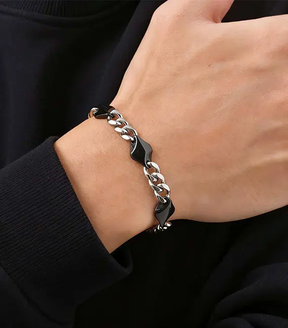 Fabricante de pulseras de acero inoxidable personalizadas para marcas en todo el mundo para hombres 8 Tamaño de pulsera para hombres
