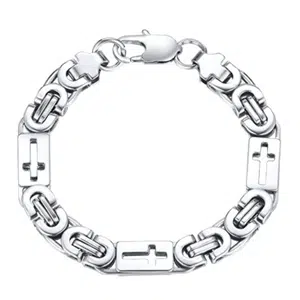 Fabricante de pulseras de acero inoxidable personalizadas para marcas en todo el mundo para hombres 4 Pulsera con cruz de acero inoxidable para hombre