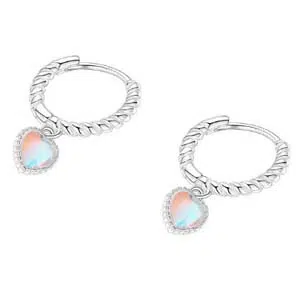 China OEM Silver Earrings Manufacturer 3 Silver Heart Earrings