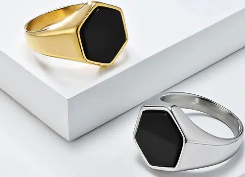 OOTB Vos fabricants de bagues en acier inoxydable pour hommes de confiance en Chine 12 Bagues géométriques en acier inoxydable pour hommes