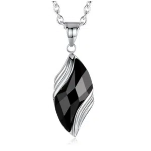 collier en acier inoxydable avec pierre de naissance