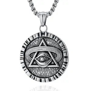 collier en acier inoxydable avec œil de sorcière