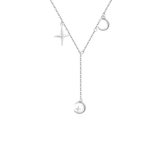 Wholesale Price 925 Sterling Silver Moon Necklace Wholesale 3 sterling silver moon necklace
