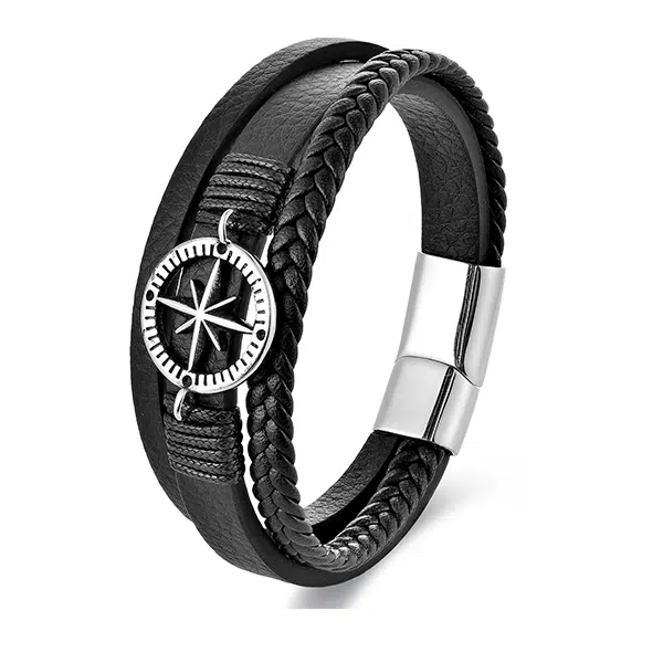 Leather Compass Bracelet: Your China Manufacturer & Custom Supplier 6 Leather Compass Bracelet