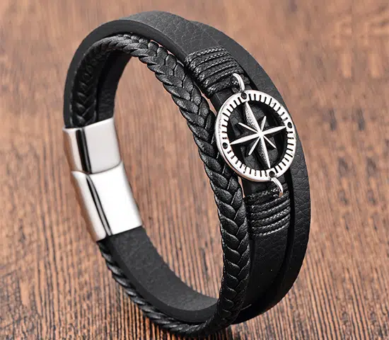 Leather Compass Bracelet: Your China Manufacturer & Custom Supplier 1 OOTB Leather Compass Bracelet