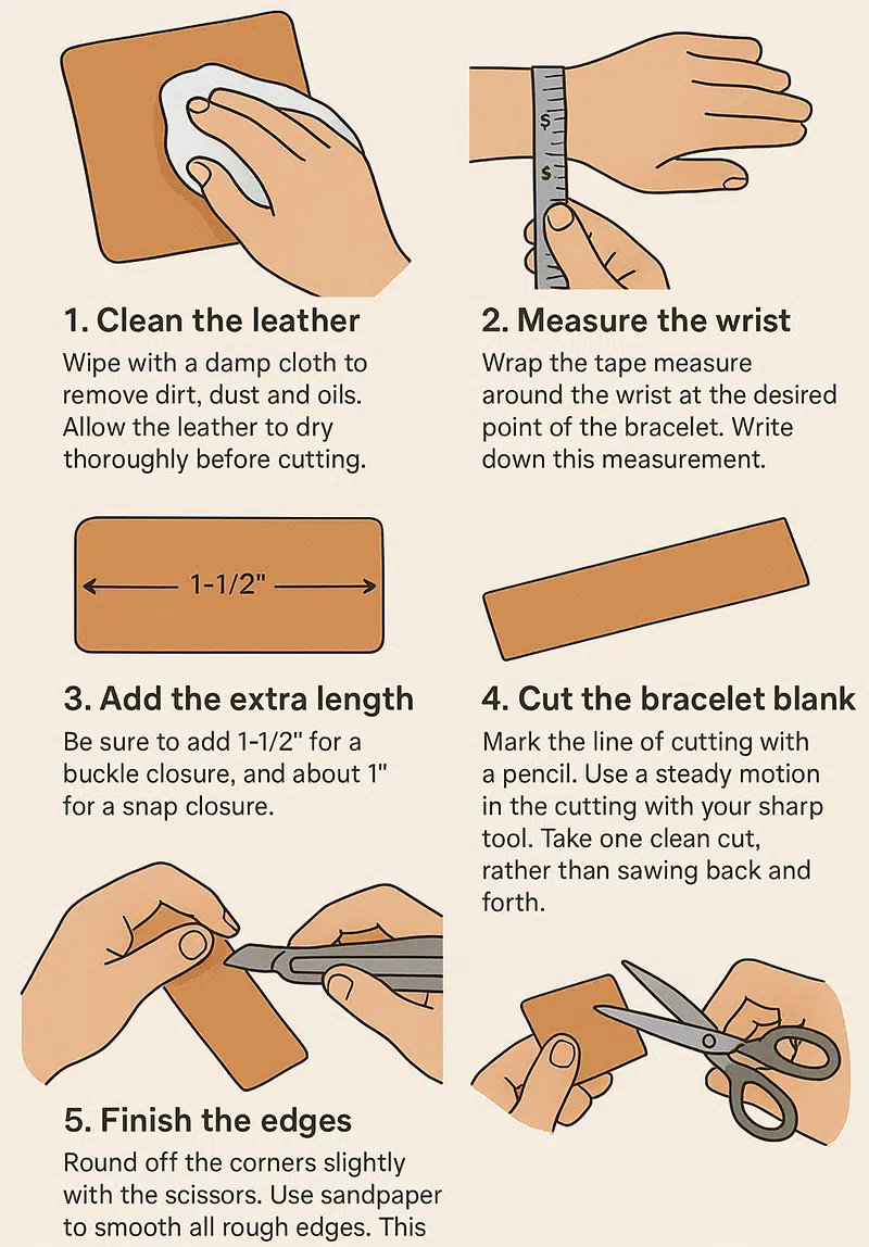 Como Fazer Pulseiras de Couro a Partir de Cintos 1 Passos