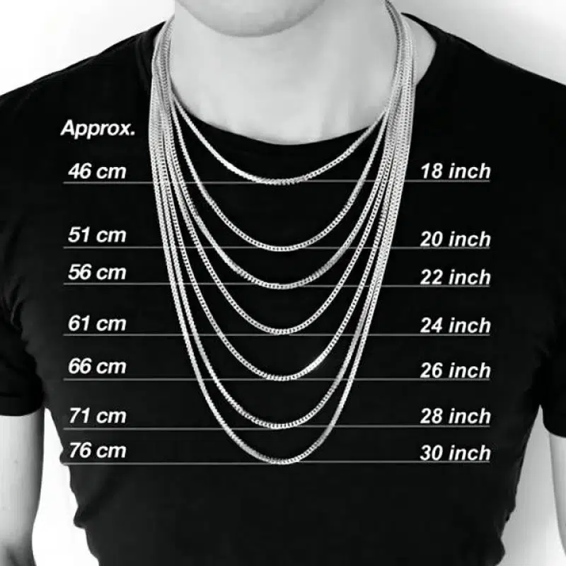Standard Mens Necklace Length