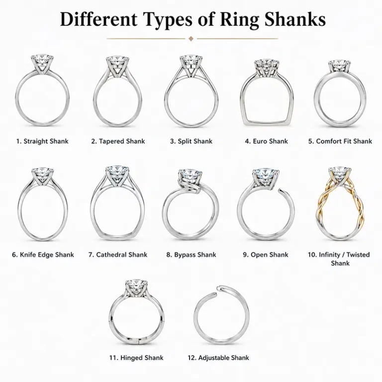17 Tipos Diferentes de Shanks de Anel 1 Diferentes Tipos de Aros de Anel
