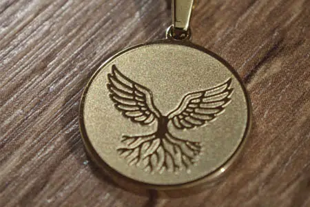 Real example of laser cut jewelry