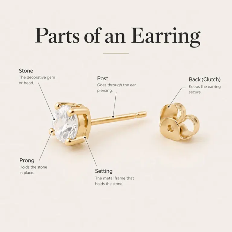 Teile des Ohrrings